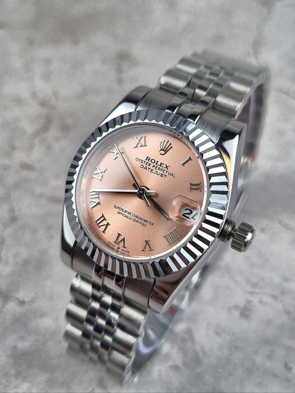 로렉스 데이저스트 핑크 로마 시계