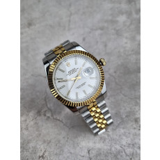 로렉스 데이저스트 화이트 다이얼 콤비 시계