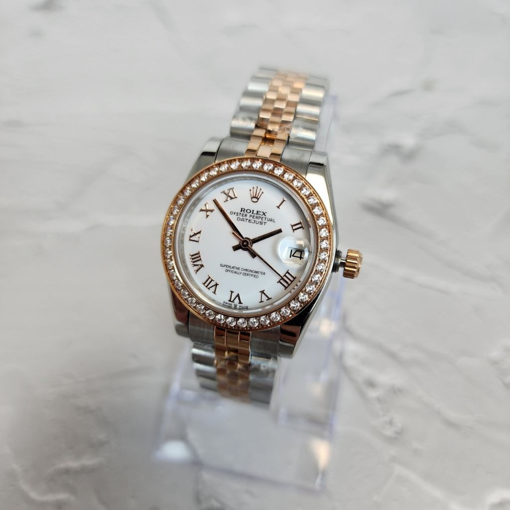 로렉스 데이저스트 화이트 로마 에버 로즈골드 콤비 다이아 시계