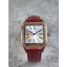 까르띠에 산토스 뒤몽 로즈골드 다이아 시계