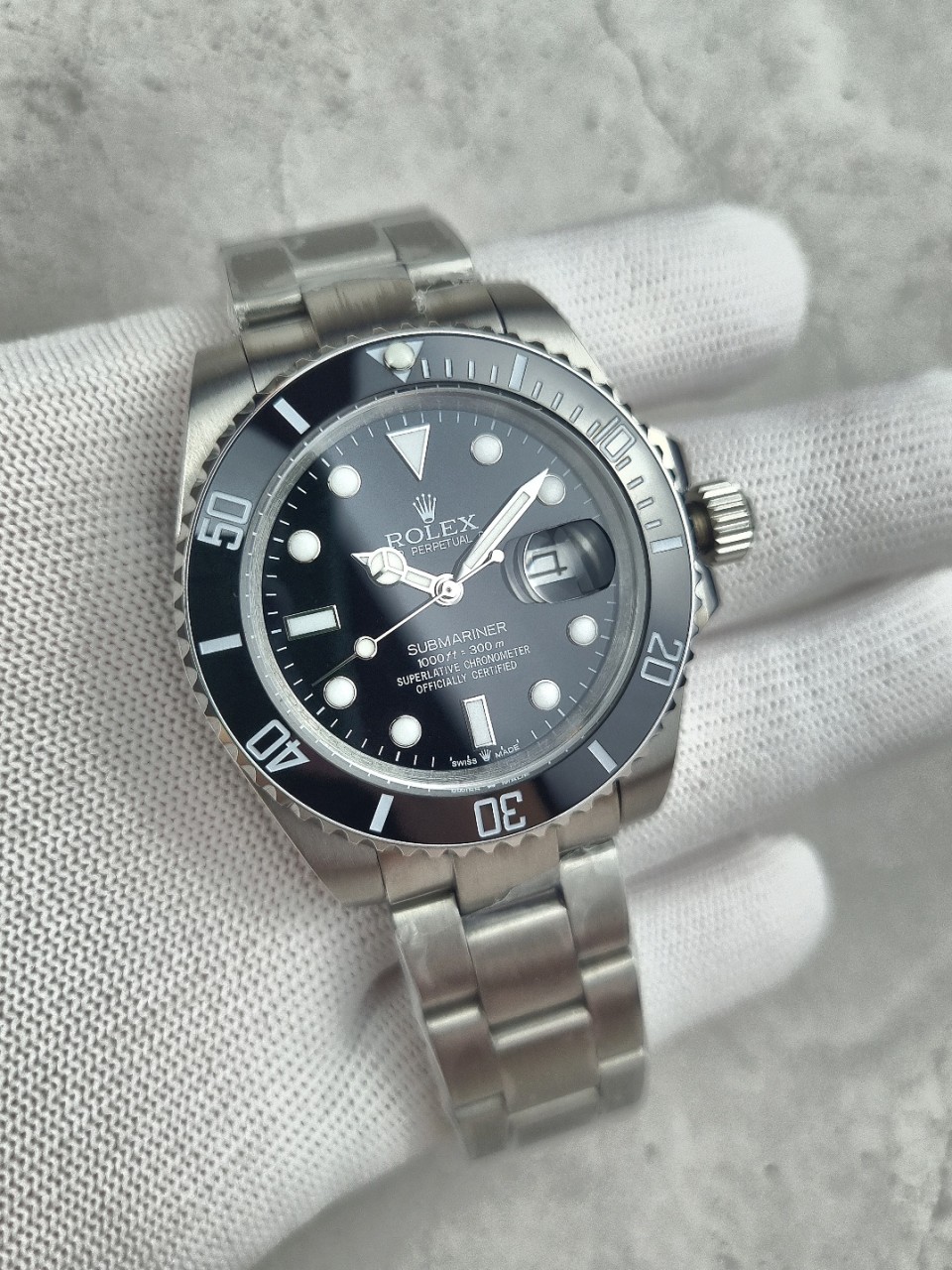로렉스 서브마리너 블랙 다이얼 시계