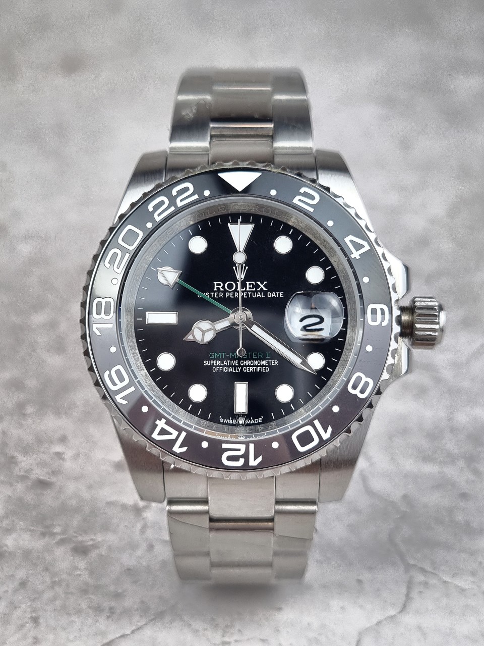 로렉스 GMT 마스터2 블랙 & 그레이 시계