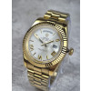 로렉스 데이데이트 화이트 다이얼 옐로우 골드 시계
