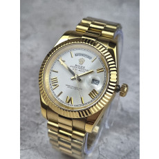 로렉스 데이데이트 화이트 다이얼 옐로우 골드 시계
