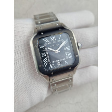 까르띠에 산토스 블랙 다이얼 시계