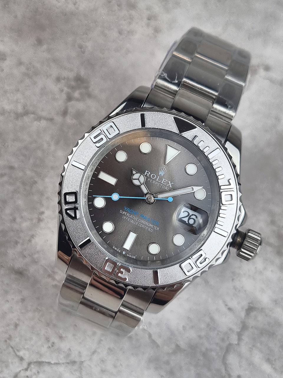 로렉스 요트마스터 1 그레이 다이얼 시계