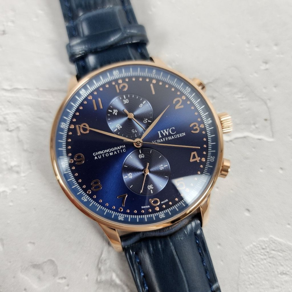 IWC 포르투기저 부티크 에디션 블루 다이얼 시계