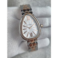 불가리 세르펜티 세두토리 워치 화이트 다이얼 콤비 다이아 시계