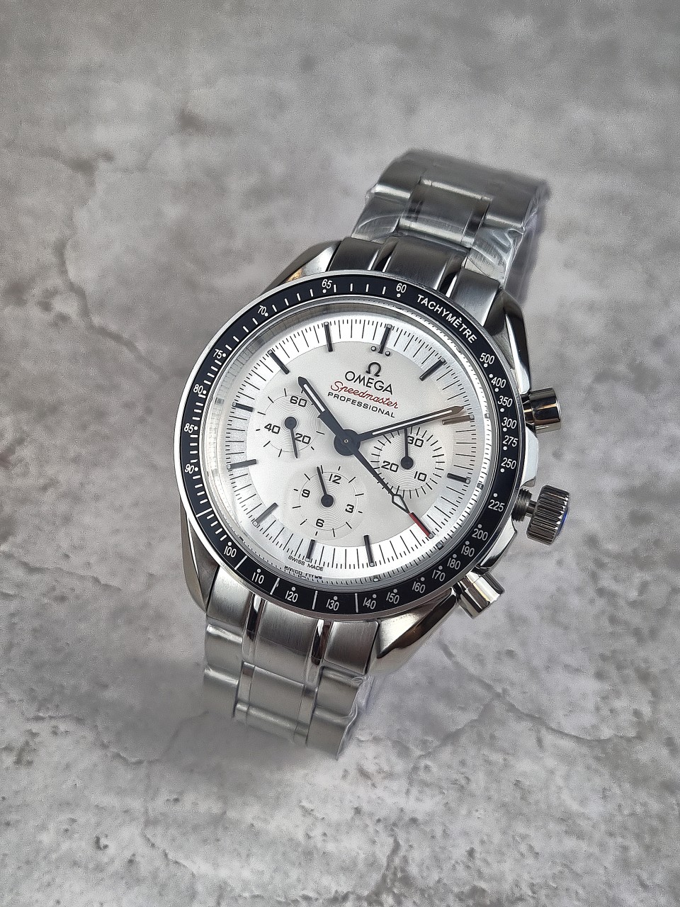 오메가 스피드 마스터 문워치 프로페셔널 화이트 다이얼 시계