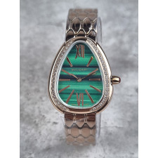 불가리 세르펜티 세두토리 워치 로즈골드 그린 다이얼 다이아 시계