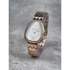 불가리 세르펜티 세두토리 워치 로즈골드 화이트 다이얼 다이아 시계