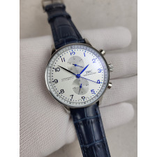 IWC 포르투기저 화이트 다이얼 블루침 시계