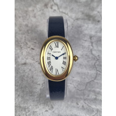 까르띠에 베누아 화이트 다이얼 로마 골드 시계