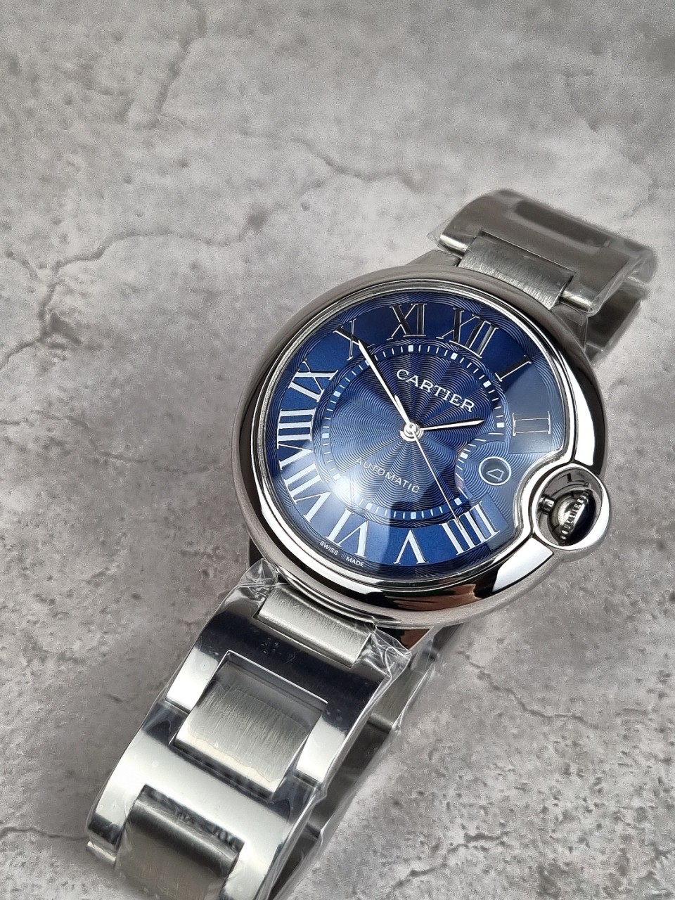 까르띠에 발롱블루 블루 다이얼 시계