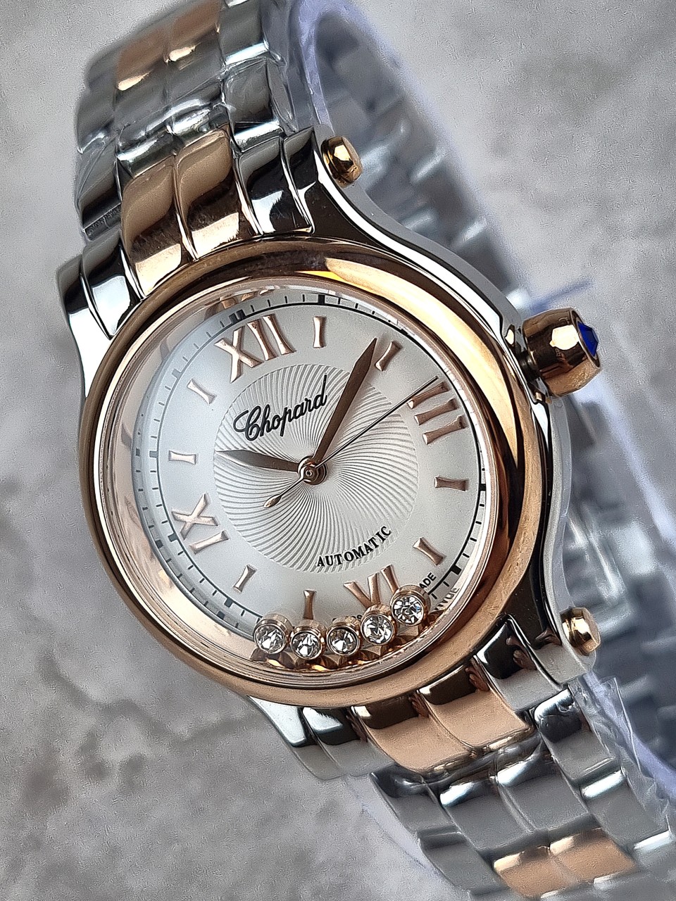 쇼파드 해피 스포츠 콤비 스틸 시계