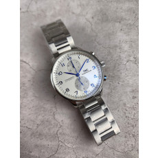 IWC 샤프하우젠 포르투기저 화이트 다이얼 스틸 줄 시계