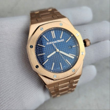 오데마피게 로얄오크 블루 다이얼 핑크 골드 금통 15510 OR 시계