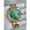 로렉스 스카이드웰러 옐로우 골드 그린 다이얼 시계