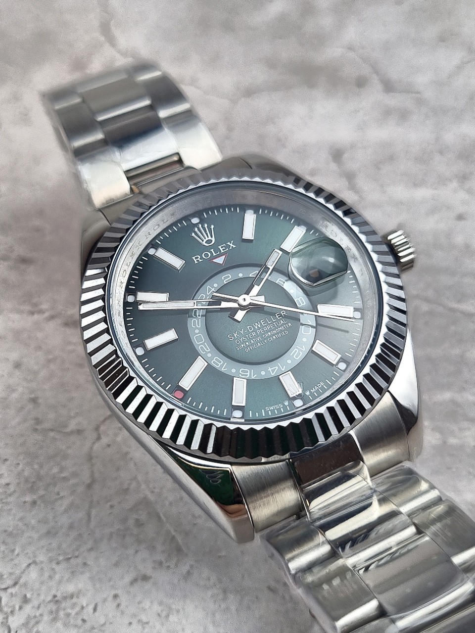 로렉스 스카이드웰러 그린 다이얼 시계