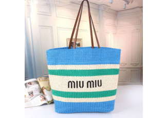 미우미우 라피아 백 블루 (가방)