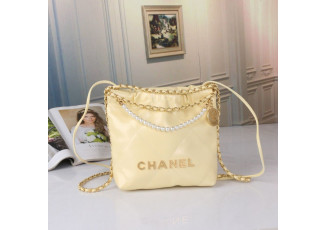 샤넬 22 진주 미니백 옐로우 (가방)