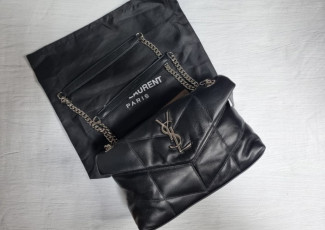 입생로랑 은장 푸퍼 체인백 (가방)