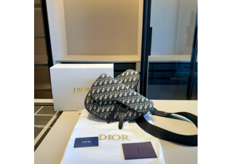 디올 자카드 옴므 새들백 네이비 (가방)