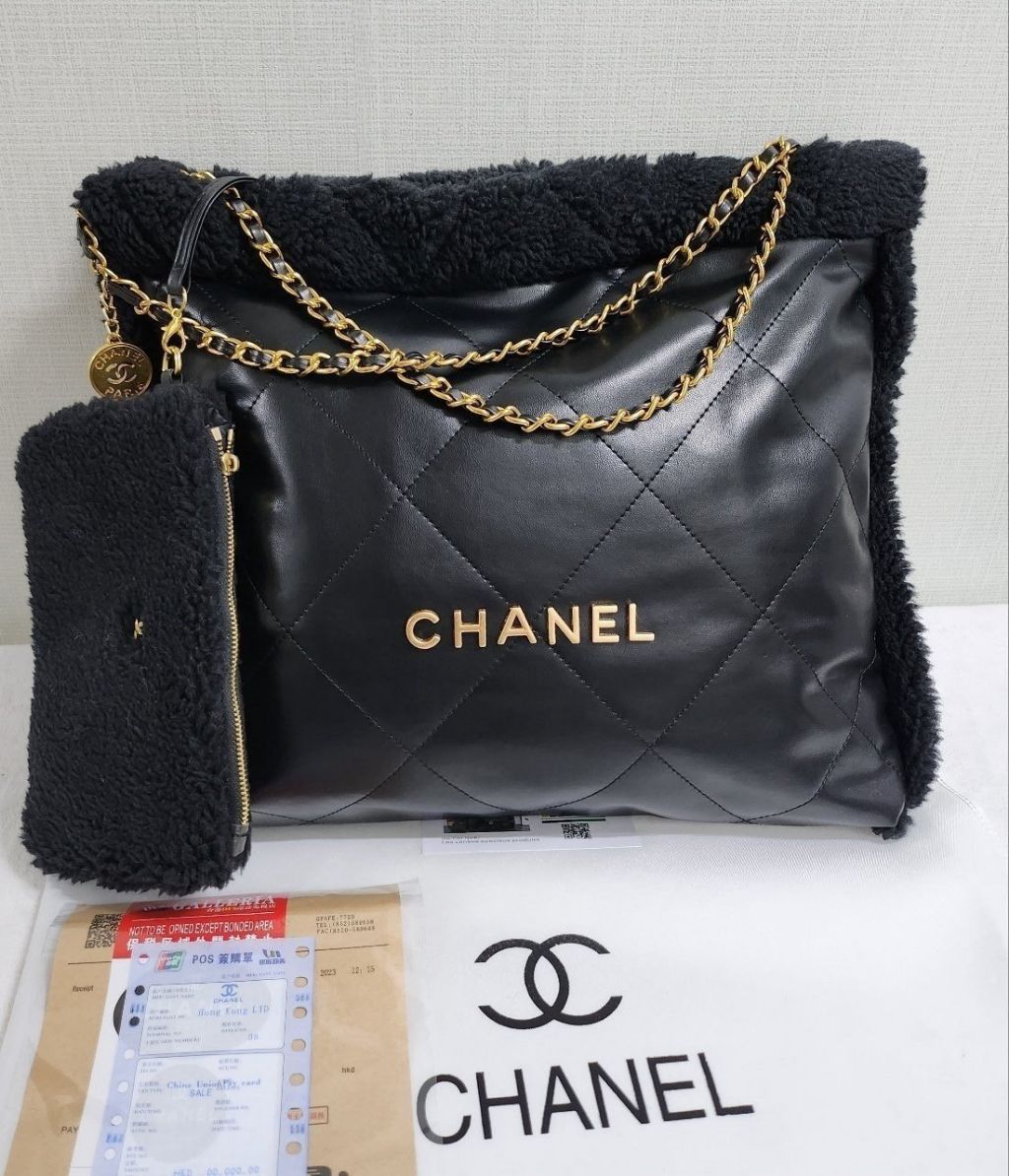 샤넬 22 시어링 M 가죽백 (가방)