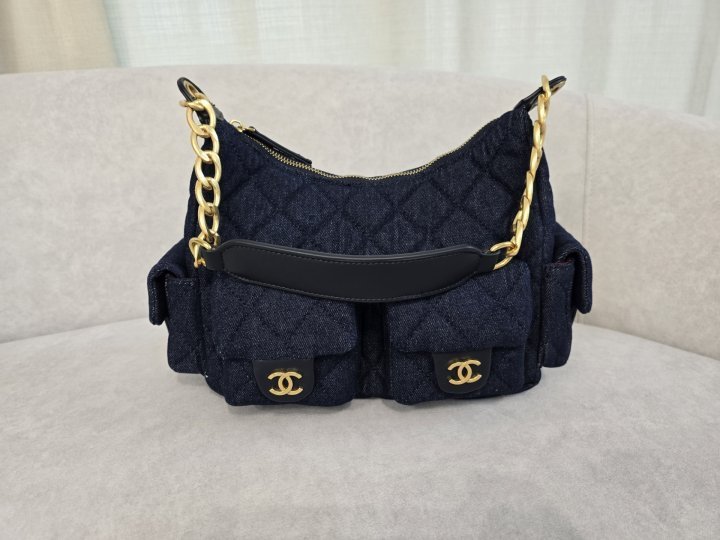 샤넬 25 투포켓 데님 숄더백 (가방)
