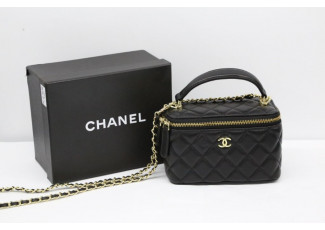 샤넬 베니티 금장 탑핸들백 (가방)