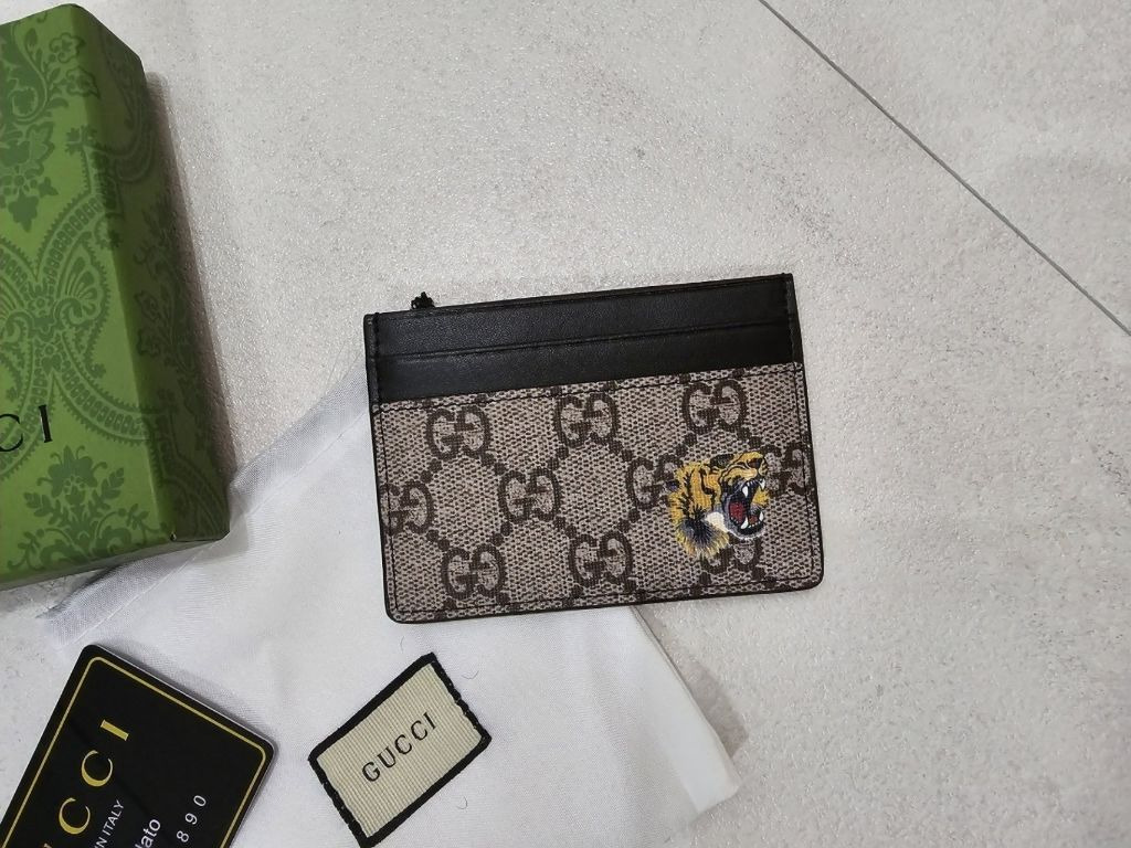 구찌 타이거 브라운 카드지갑