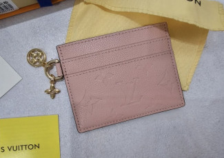 루이비통 참 카드 홀더 핑크 지갑