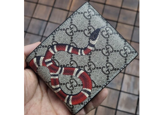 구찌 190 스네이크 반지갑 브라운