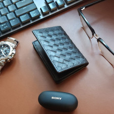 보테가베네타 237 인트레치아토 카드 명함 지갑 다크브라운