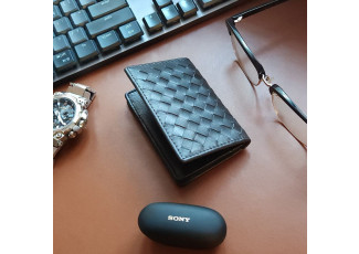 보테가베네타 237 인트레치아토 카드 명함 지갑 다크브라운