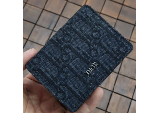 디올 188 자카드 카드 명함 지갑 블랙