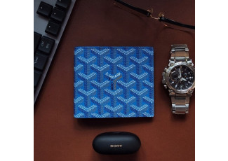 고야드 71 빅투와르 반지갑 네이비