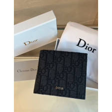 디올 블랙 오블리크 반지갑