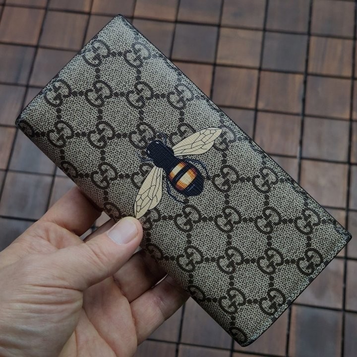 구찌 352 꿀벌 장지갑 브라운