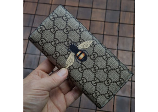 구찌 352 꿀벌 장지갑 브라운