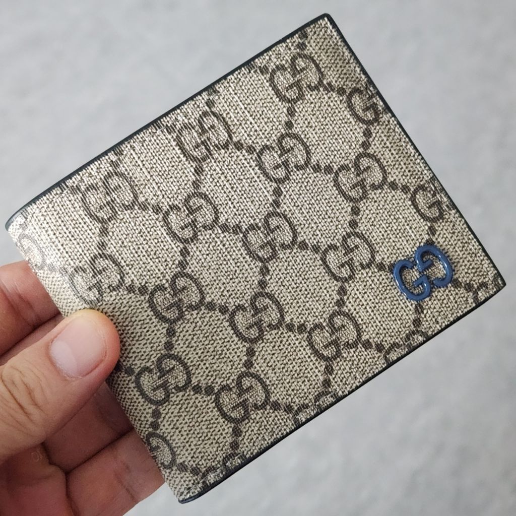 구찌 193 GG 디테일 블루 반지갑