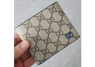 구찌 193 GG 디테일 블루 반지갑