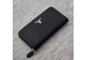 프라다 381 사피아노 지퍼돌이 지퍼 장지갑