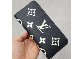 루이비통 332 클레망스 지퍼돌이 지퍼 장지갑 블랙