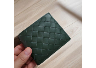 보테가베네타 117 인트레치아토 반지갑 진녹색