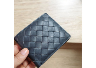 보테가베네타 146 인트레치아토 반지갑 네이비