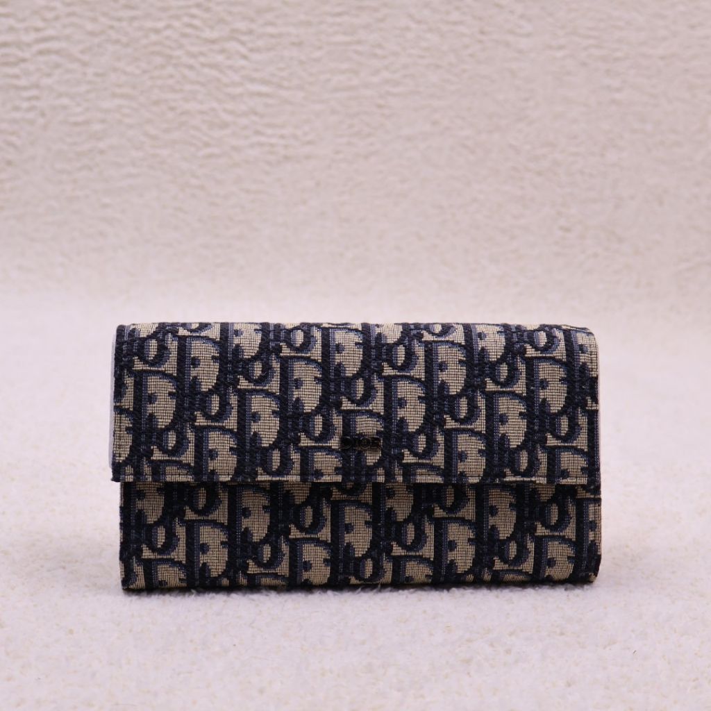 디올 오블리크 플랩 장지갑