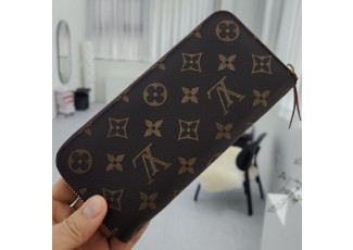 루이비통 289 모노그램 클레망스 지퍼돌이 지퍼 장지갑 레드