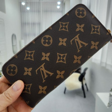 루이비통 290 모노그램 클레망스 지퍼돌이 지퍼 장지갑 브라운