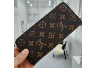 루이비통 290 모노그램 클레망스 지퍼돌이 지퍼 장지갑 브라운